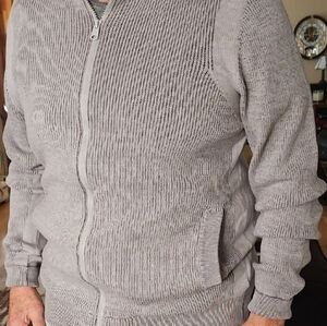 Buffalo David Bitton Men's Zip Up Sweater - Light Gray